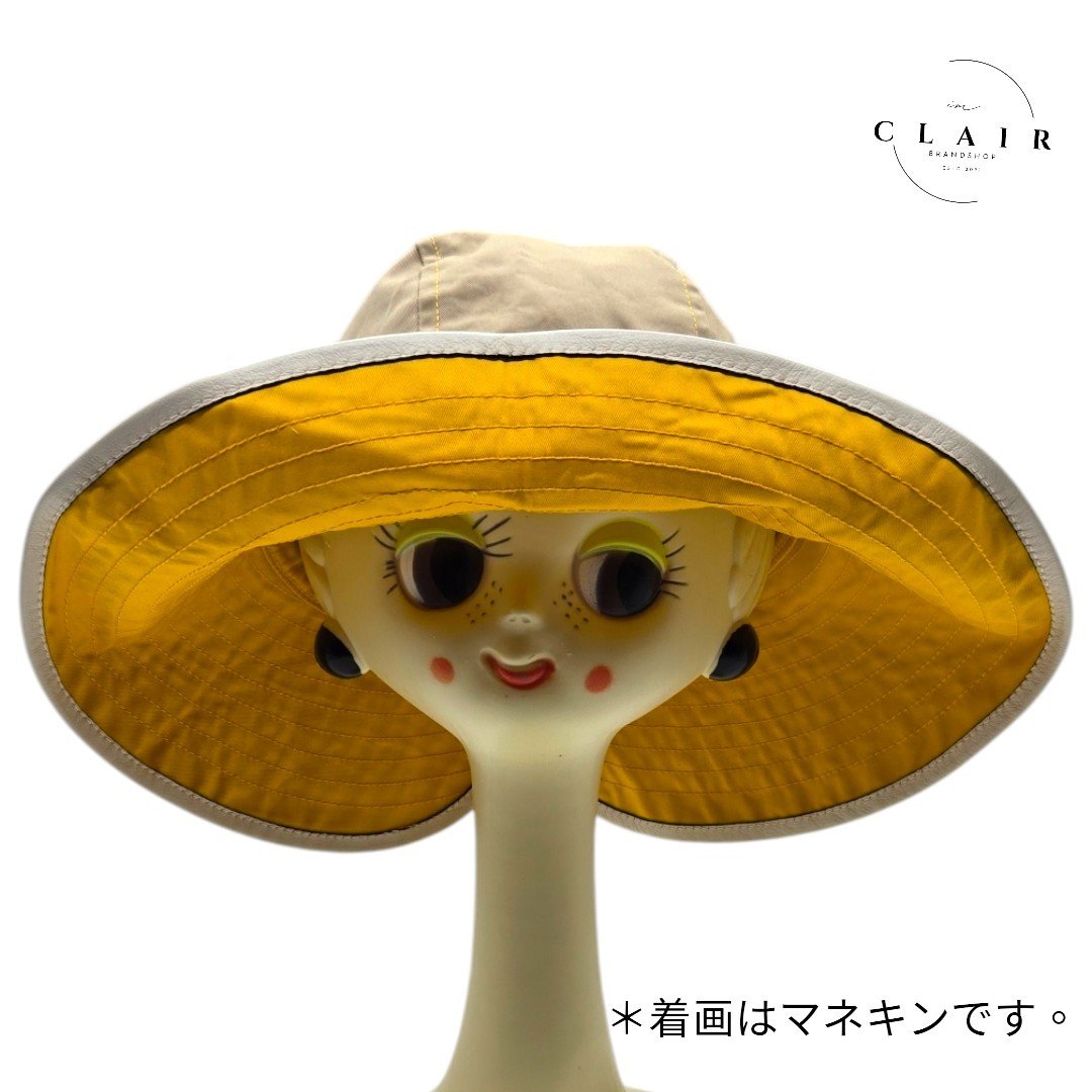 【未使用品】コーチ バケットハット 帽子 XS/S ベージュ 無地 レディース