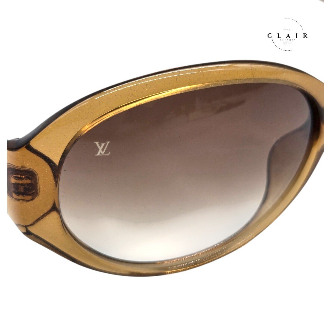 【美品】ルイヴィトン サングラス オプセシオン ロンレジン ブラウンZ0032E