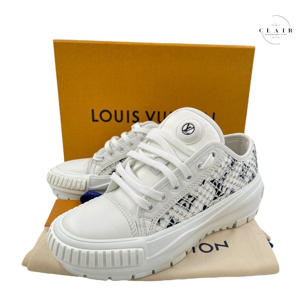 【極美品】ルイヴィトン スクファッドライン スニーカー ブランドスニーカー 運動靴 靴 VL0291 ホワイト 白