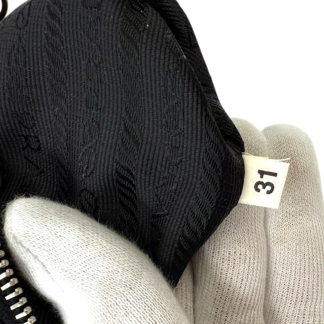 プラダ ミニワンショルダーバッグ アクセサリーポーチ ナイロン 黒 レディース