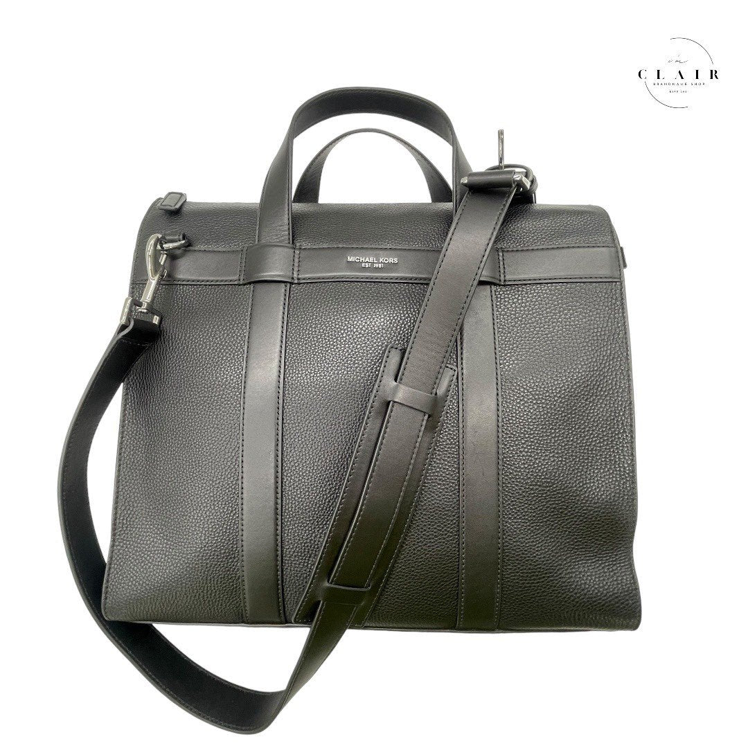 マイケルコース レザー トートバッグ MK 黒 ブラッ ク斜め掛け メッセンジャーバッグ 美品