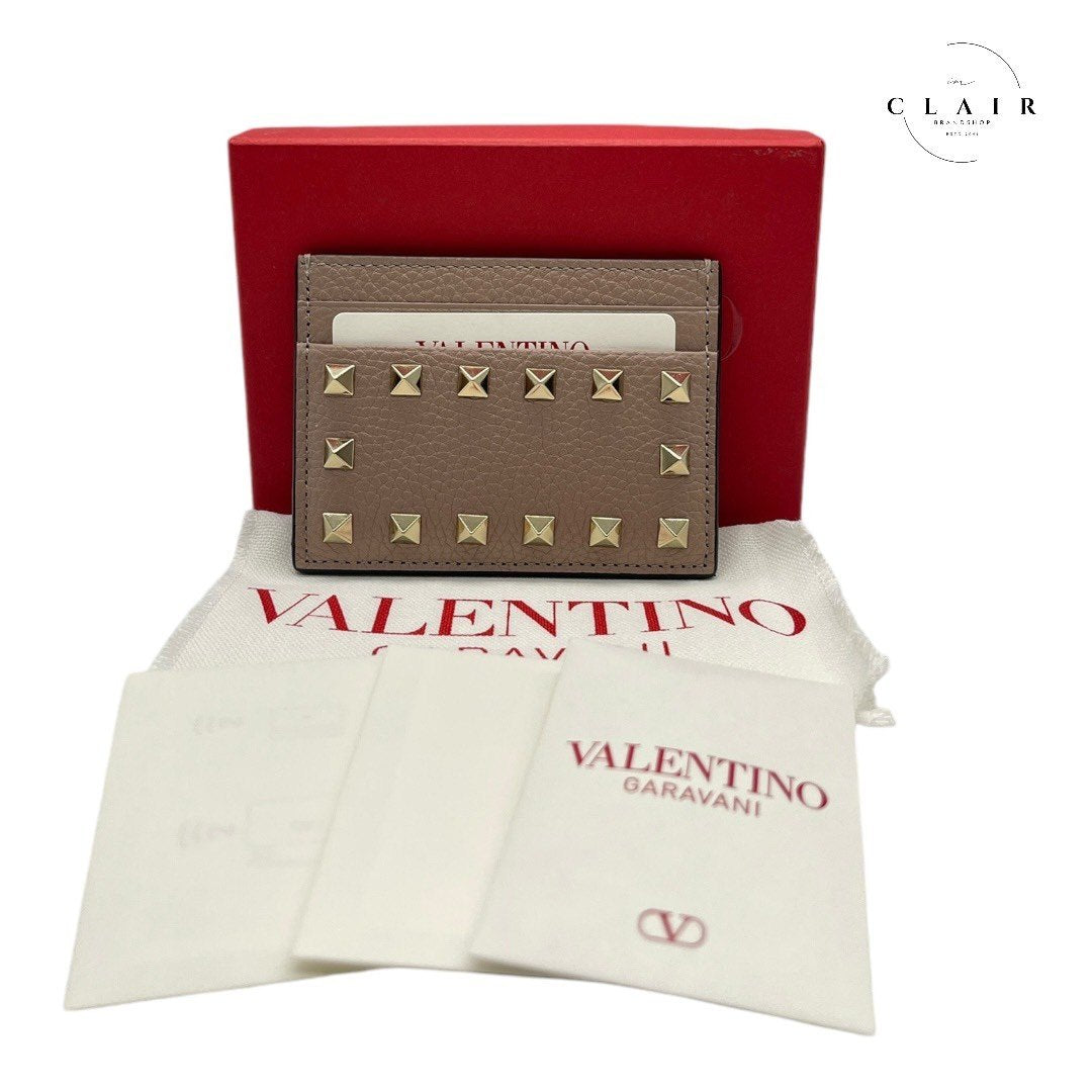【新品未使用】ヴァレンティノ ガラヴァーニ カードケース パスケース ロックスタッズ ピンク