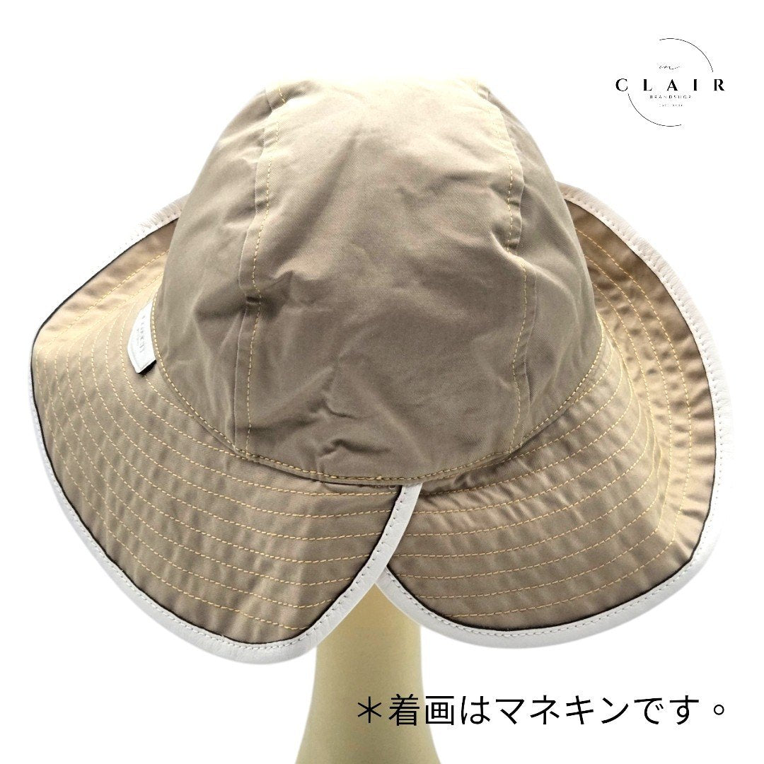 【未使用品】コーチ バケットハット 帽子 XS/S ベージュ 無地 レディース