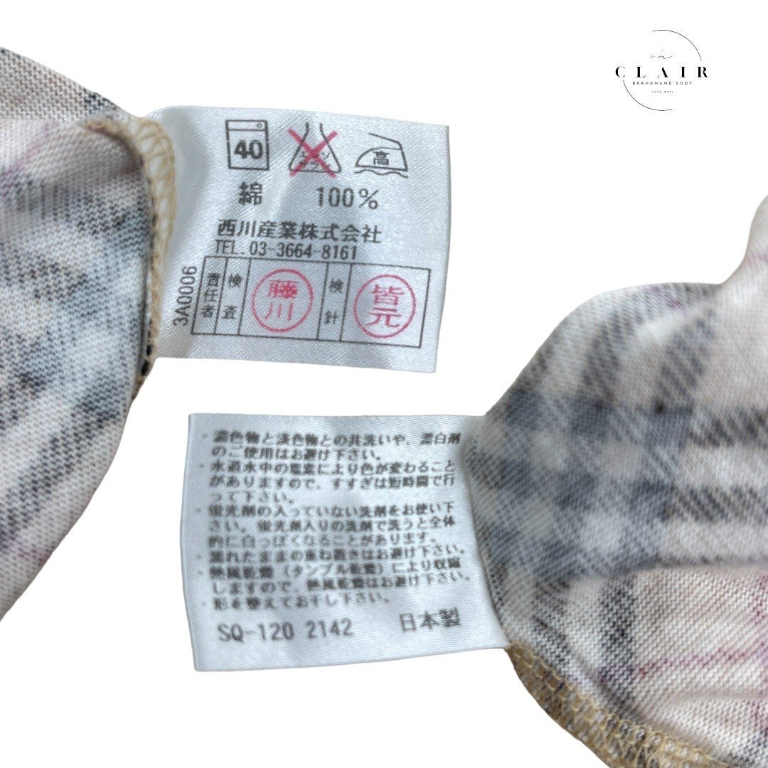 【美品】バーバリー ノバチェックTシャツ 長袖 茶色 レディース レディースTシャツ