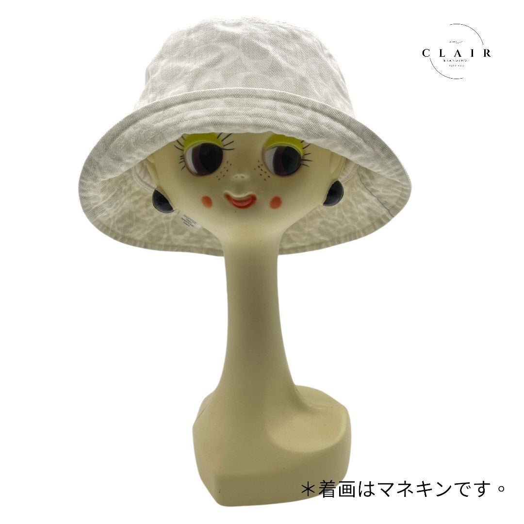 【美品】コーチ シグネチャー バケット ハット ホワイトデニム 白 ホワイト
