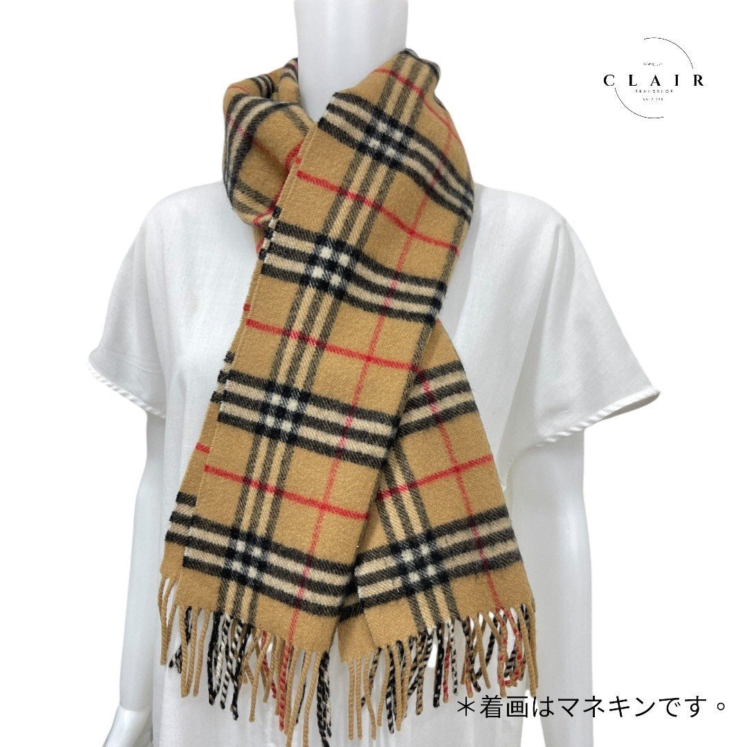 バーバリー ノバチェック マフラー 茶系 ベージュ