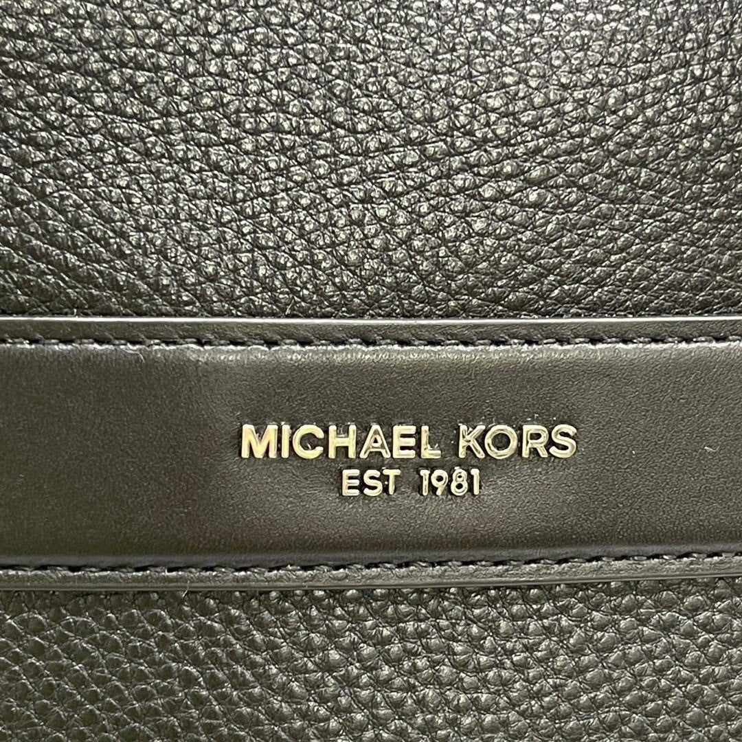 マイケルコース レザー トートバッグ MK 黒 ブラッ ク斜め掛け メッセンジャーバッグ 美品