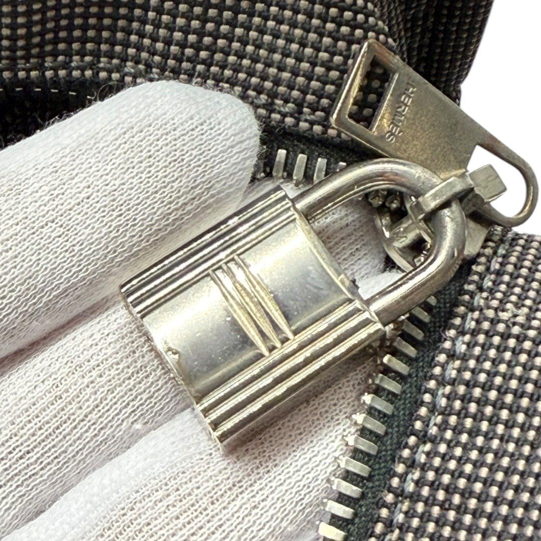 エルメス エールラインMM トートバッグ エールラインMM グレー キャンバス ユニセックス