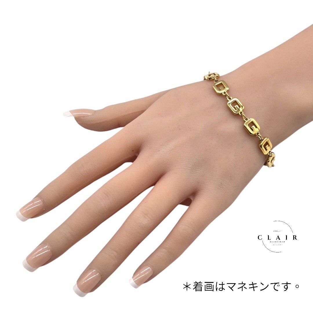 【美品】ジバンシー Gロゴ ブレスレット ゴールド 金 レディース アンティーク ヴィンテージ