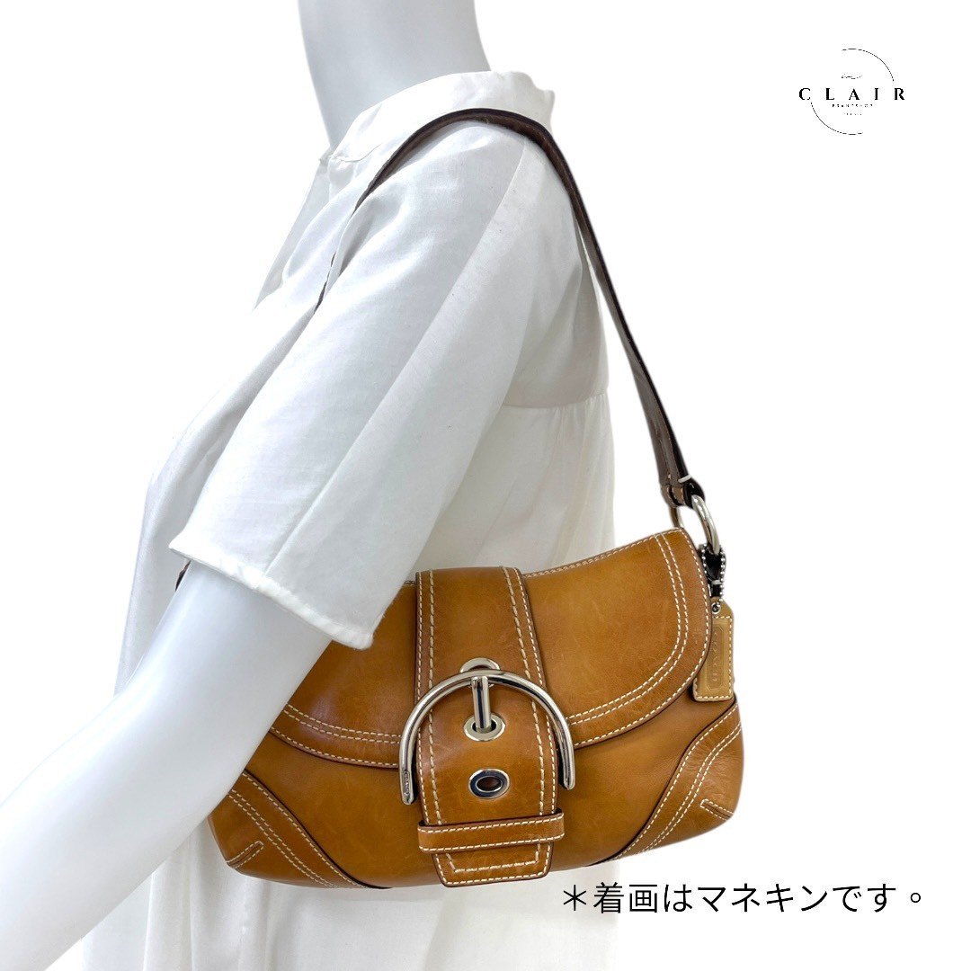 コーチ レザー ハンドバッグ ブラウン系 キャメル ヴィンテージ ウィメンズ レディース ワンショルダーバッグ