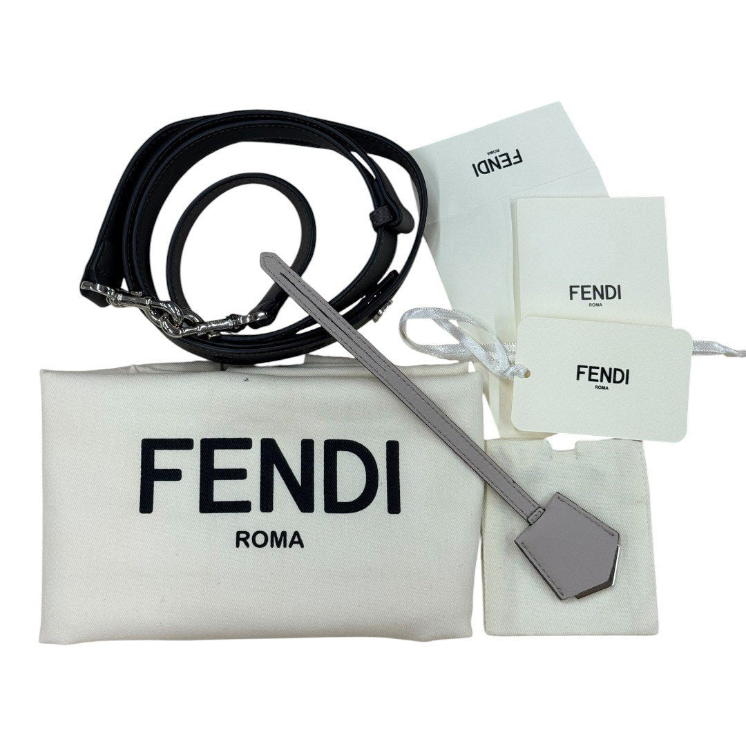 フェンディ バイザウェイ ショルダーバッグ ハンドバッグ レザー グレー 2way 斜めがけ