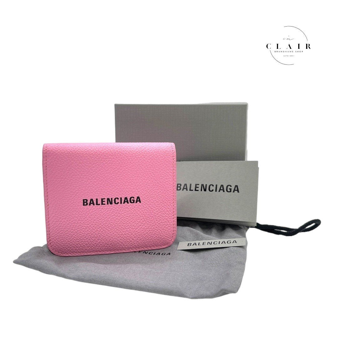 バレンシアガ エブリデイコンパクトウォレット レザー ピンク 594216
