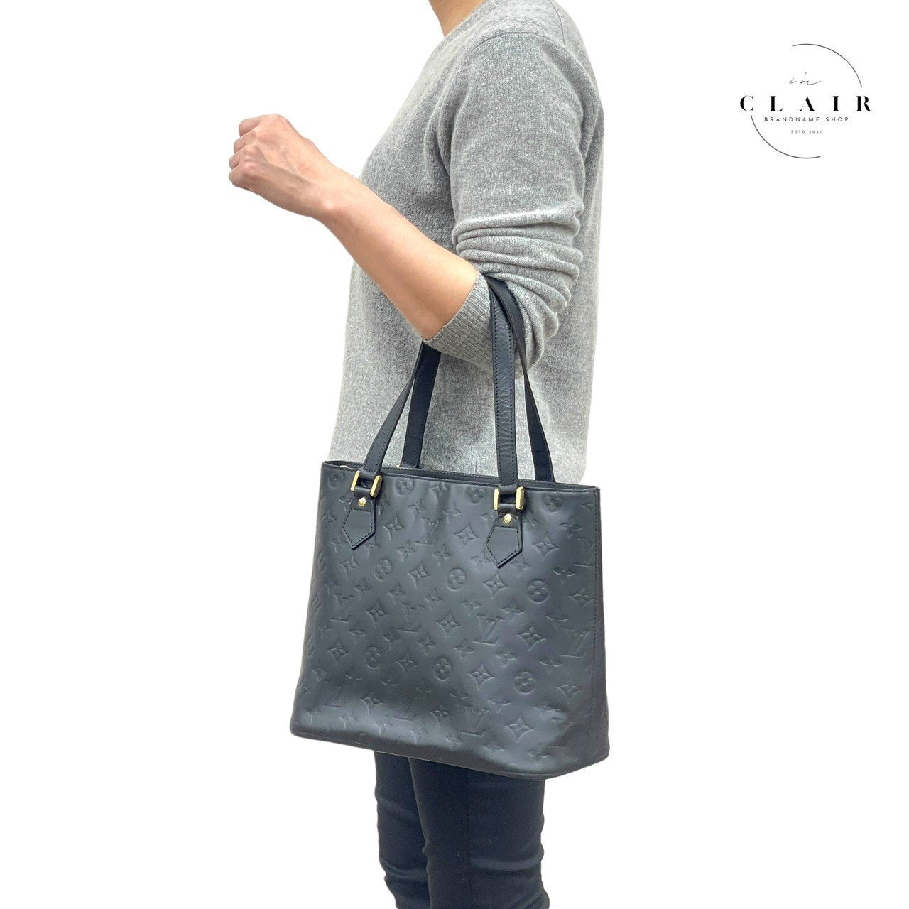 ルイヴィトン ヴェルニ ヒューストン ハンドバッグ ショルダーバッグ モノグラム 黒