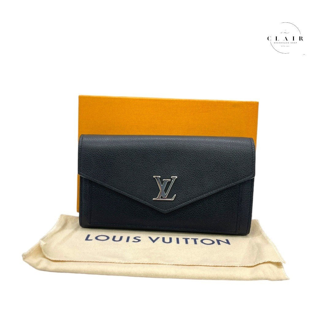 ルイ ヴィトン 二つ折り 長財布 財布 ウォレット ポルトフォイユ マイロックミー 黒 ブラック