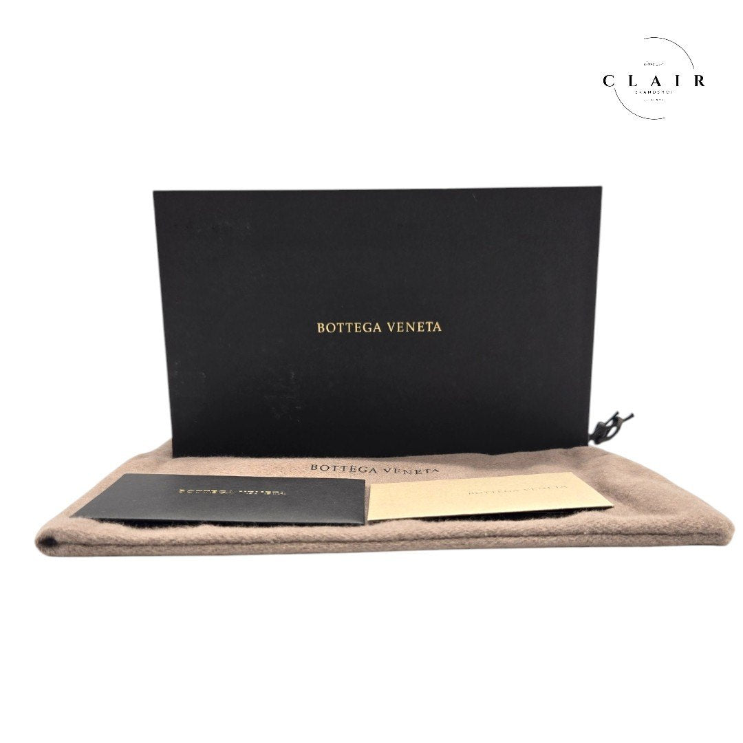 ボッテガヴェネタ イントレチャート Lジップ ファスナー 長財布 グレー