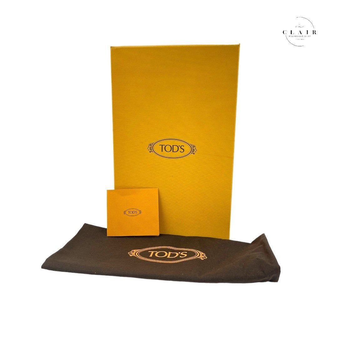 【新古品】トッズ レザー シューズ 39.5 グレー系 スリッポン