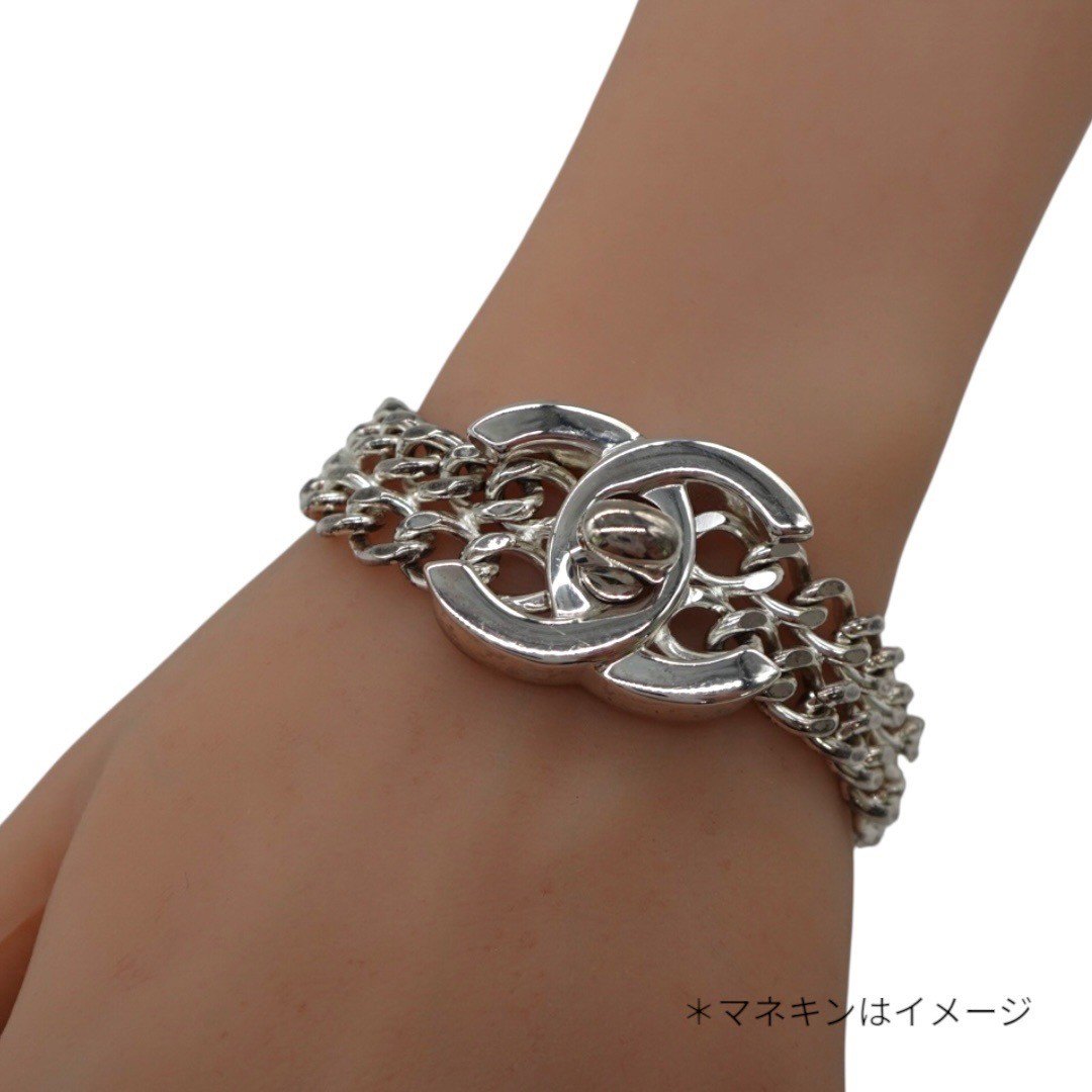シャネル ココマーク ターンロック ブレスレット シルバー