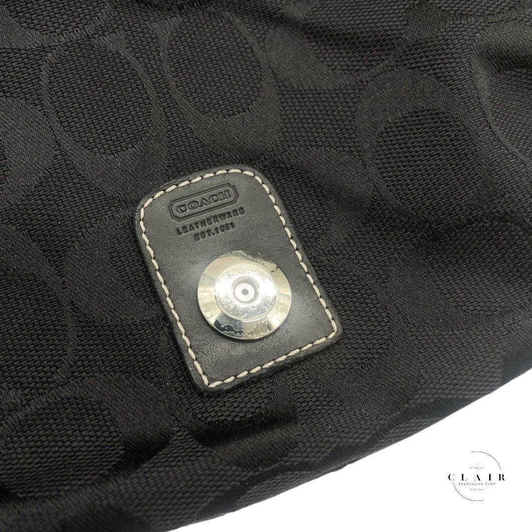コーチ シグネチャー ショルダーバッグ ポシェット 黒