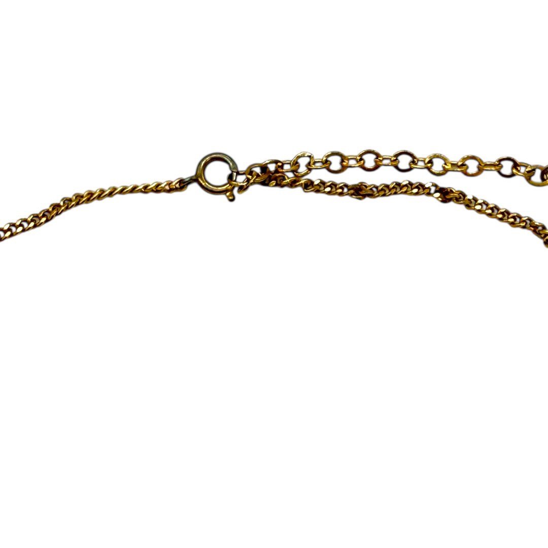 ディオール CDロゴ ラインストーンネックレス ゴールド