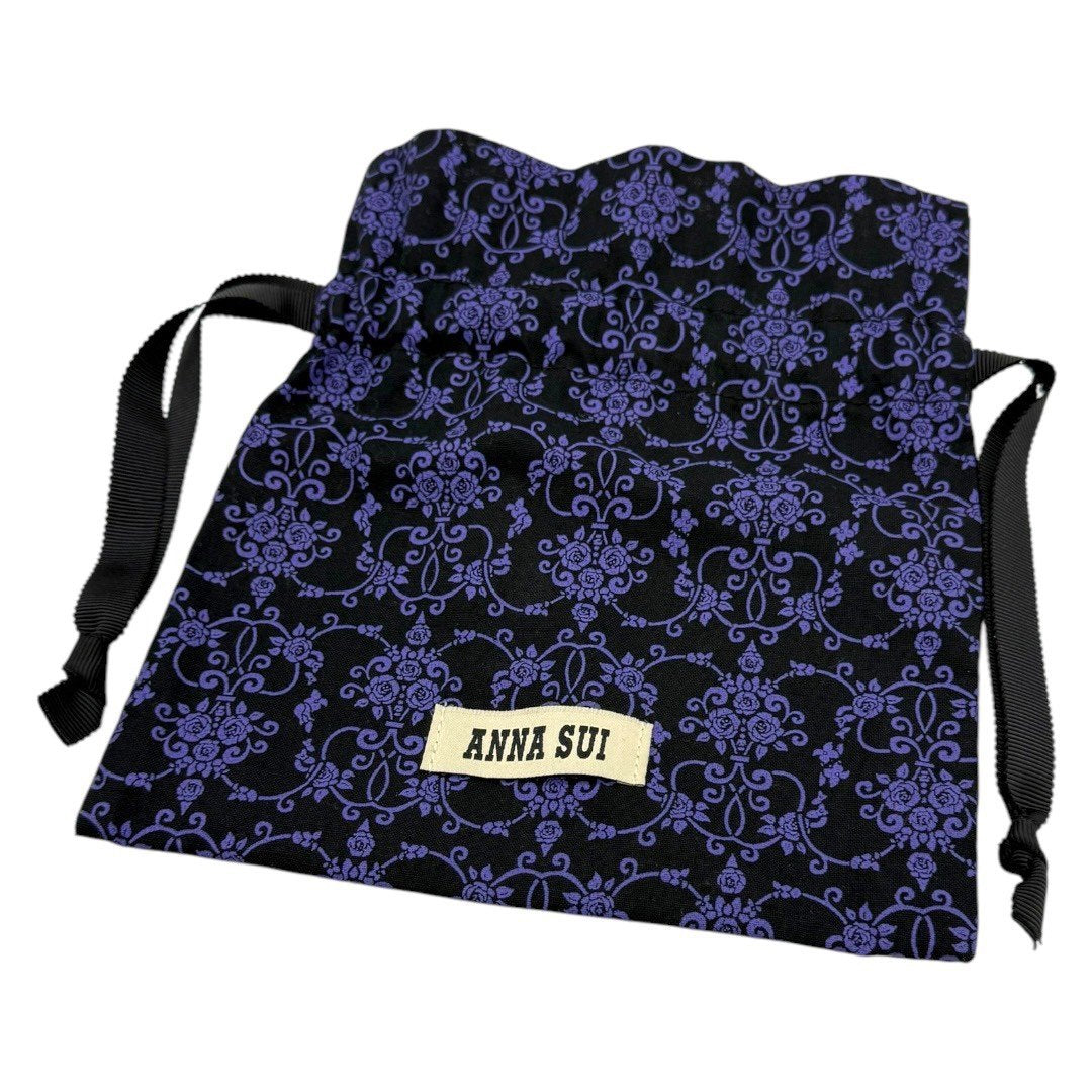 アナスイ がま口 折り財布 ANNA SUI ライトブルー