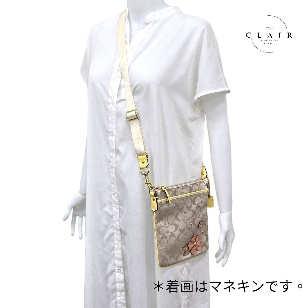 コーチ バッグ ショルダーバッグ シグネチャー フラワー プリント ミニ クロスボディ 2WAYバッグ レディース