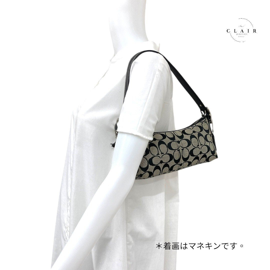 COACH コーチ シグネチャー ハンドバッグ ショルダーバッグ 黒