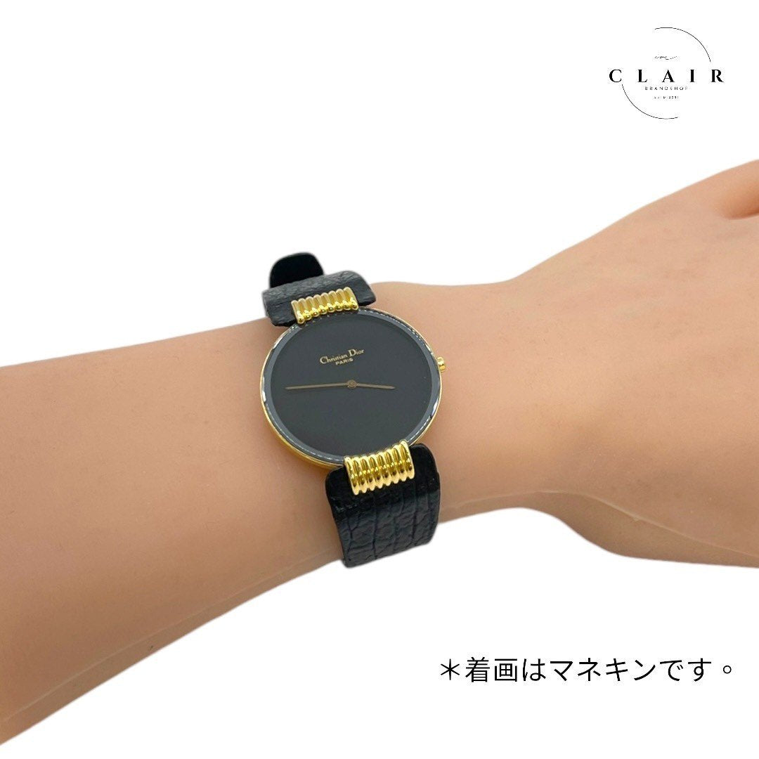 クリスチャンディオール 腕時計 黒 ブラック レディース