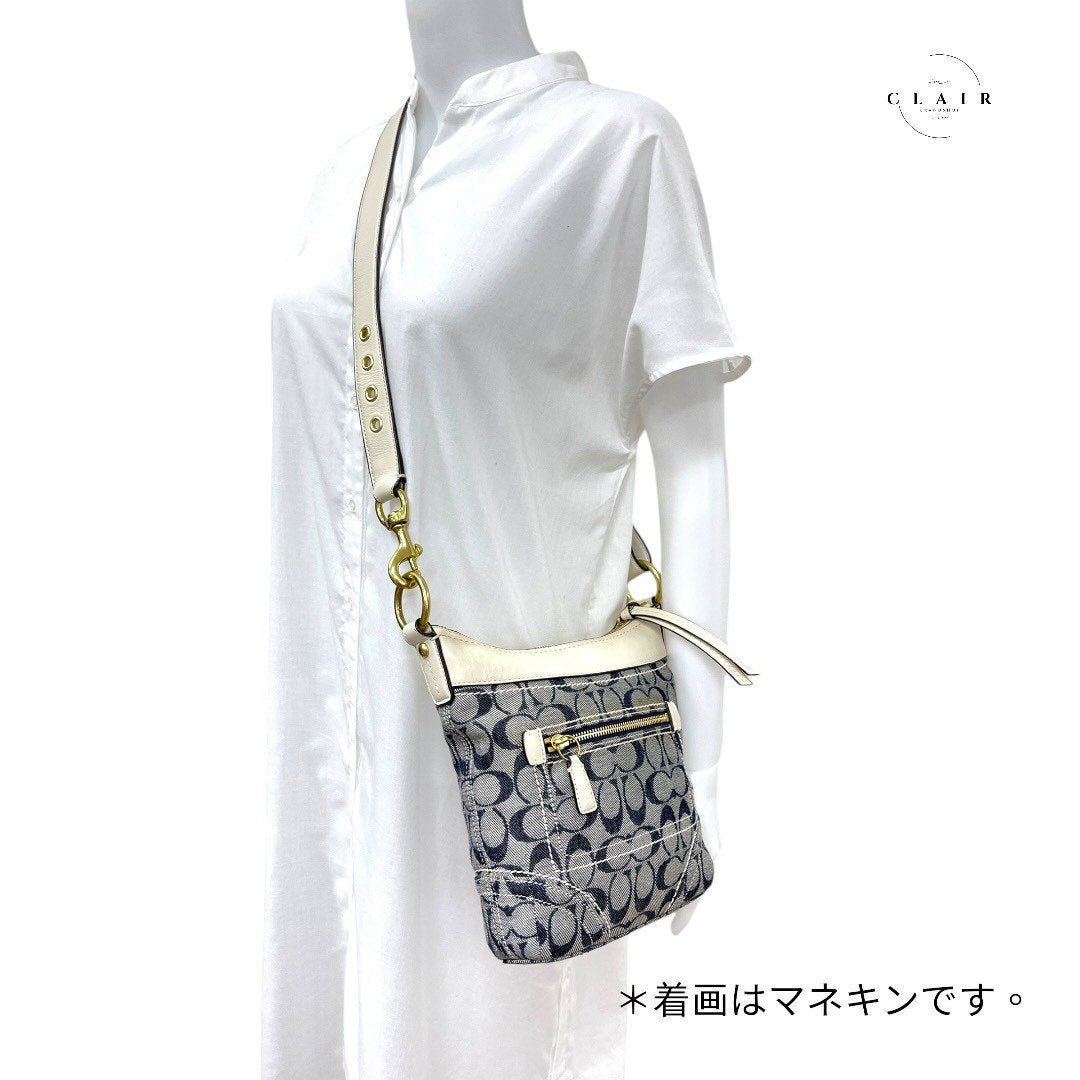 コーチ ショルダーバッグ キャンバス×ベージュ
