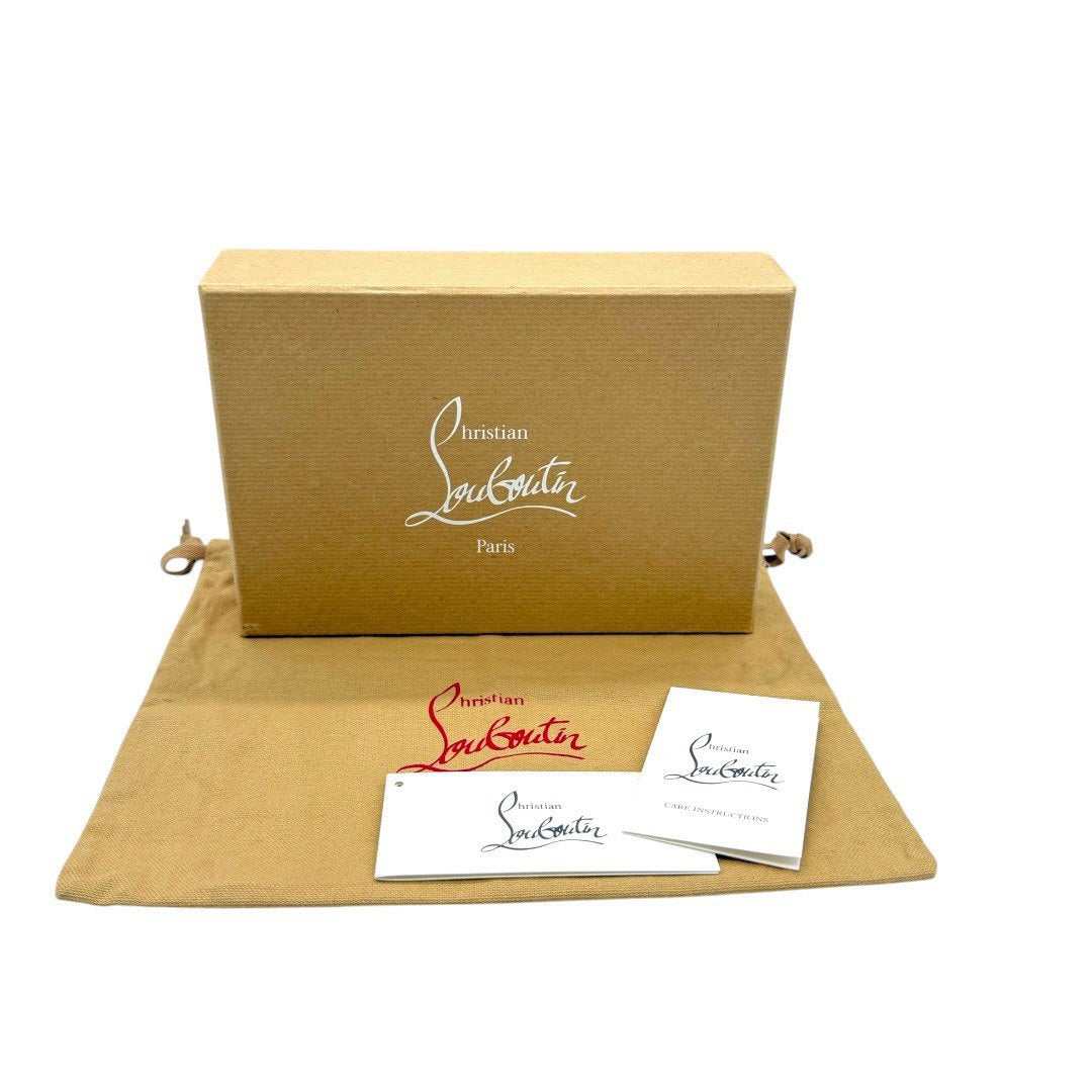 クリスチャンルブタン パネトーネ スパイク ラウンドファスナー 長財布 3165136 ブラック×マルチカラースタッズ レディース メンズ