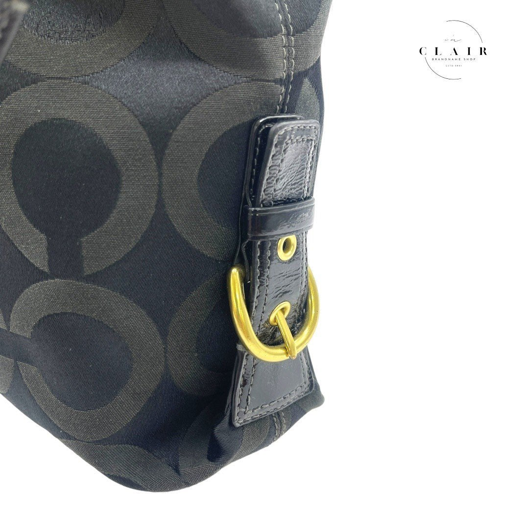 コーチ シグネチャー 2WAYハンドバッグ 黒