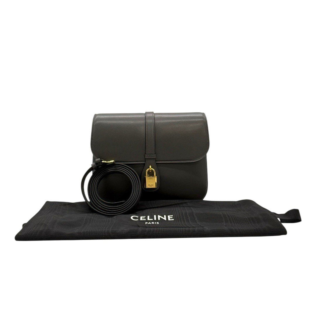 セリーヌ 斜め掛け ショルダーバッグ ダブゥ バッグ レザーバッグ ポシェット グレー レディース