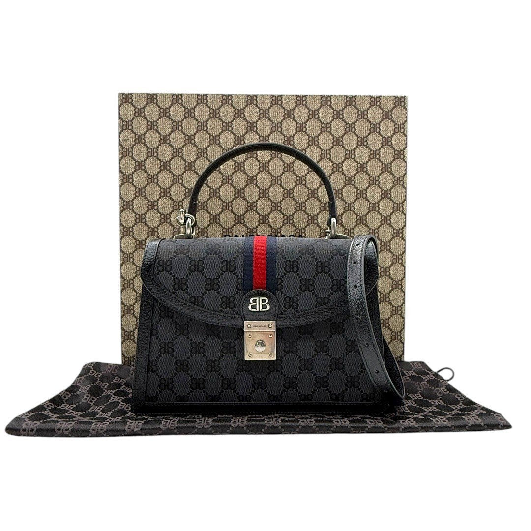 バレンシアガ グッチコラボ ザハッカー 2WAYバッグ 黒