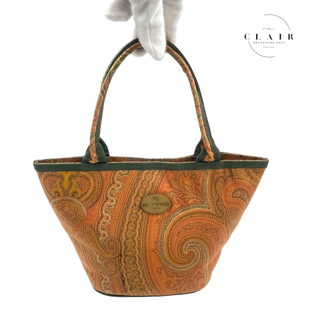 【極美品】ペイズリー柄 ナイロン ミニハンドバッグ トートバッグ エトロ