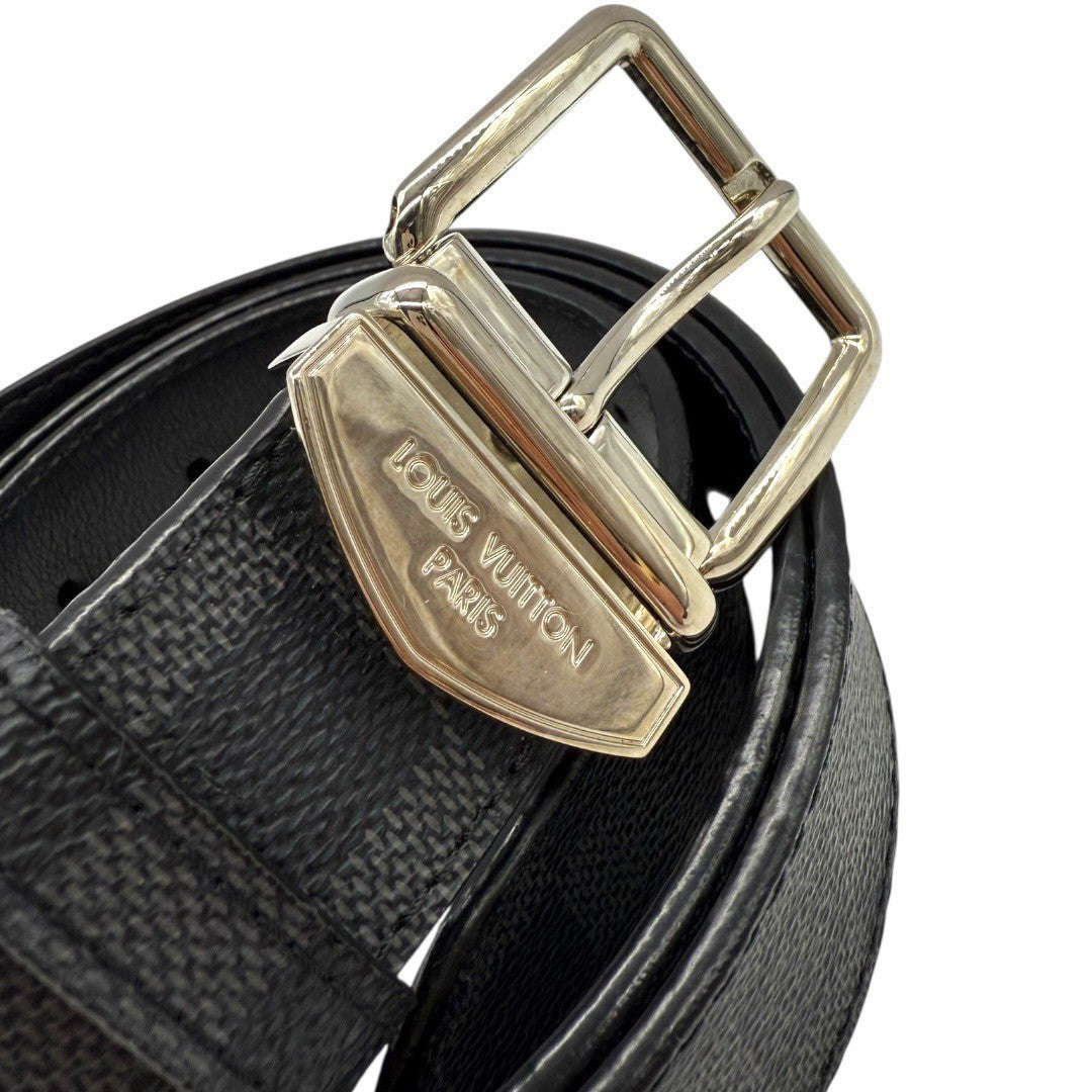 ルイ ヴィトン ベルト サンチュール シドニー ブラウン ダミエ エベヌ M9568  ウエストベルト ダミエキャンバス レザー メンズ