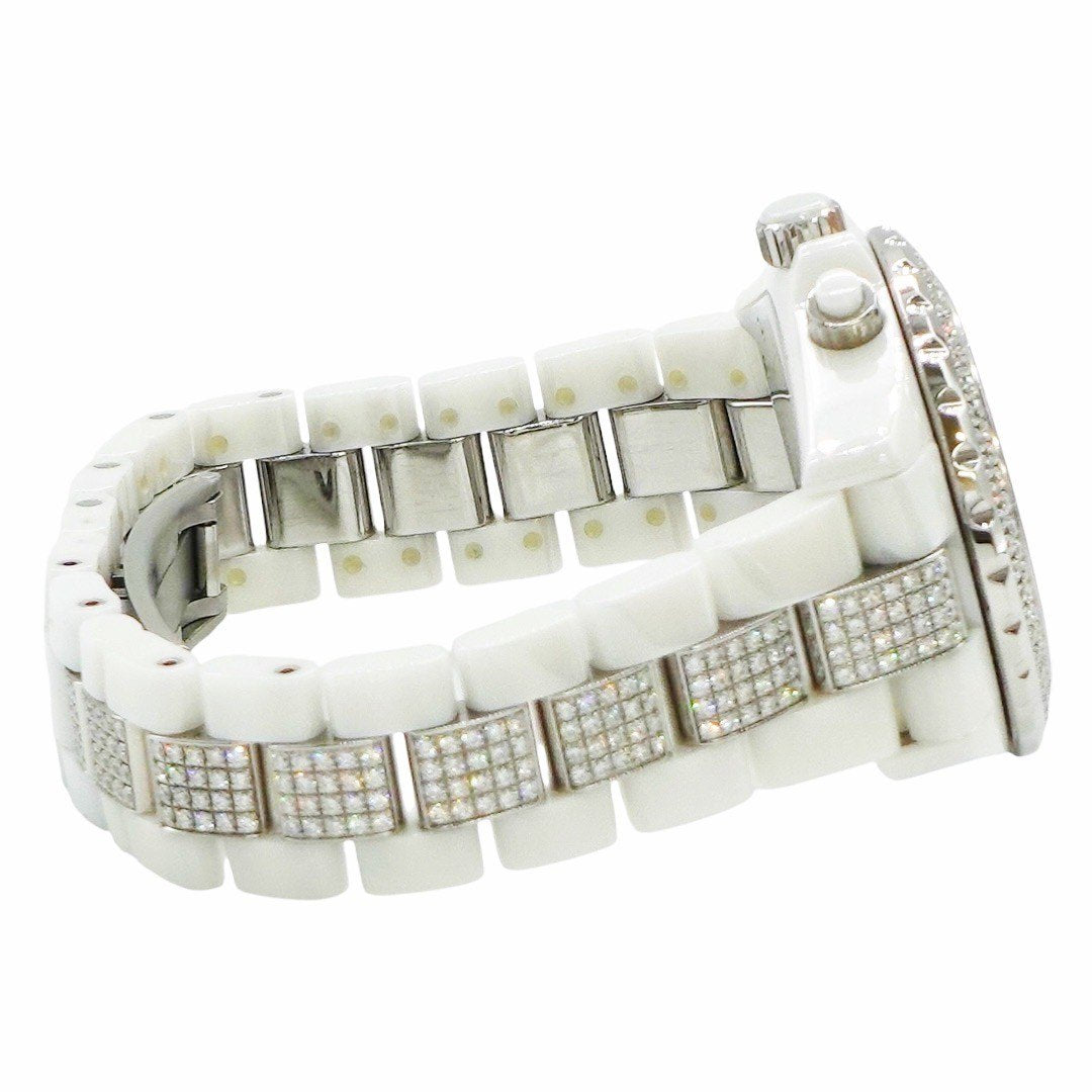 シャネル J12クロノグラフ ダイヤベゼル ダイヤブレス セラミック H1707 オートマティック メンズ