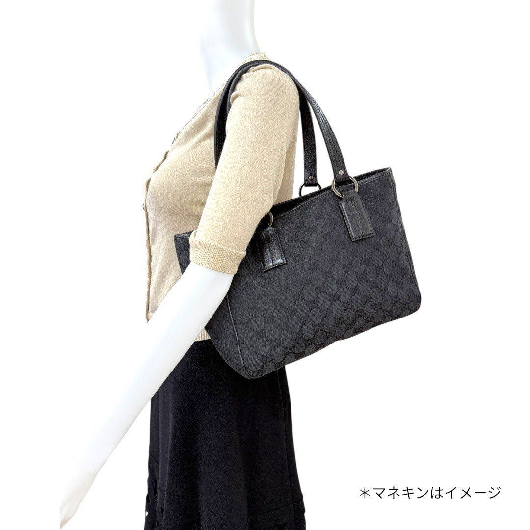 グッチ GGキャンバス トートバッグ ショルダーバッグ ブラック 113019 レディース