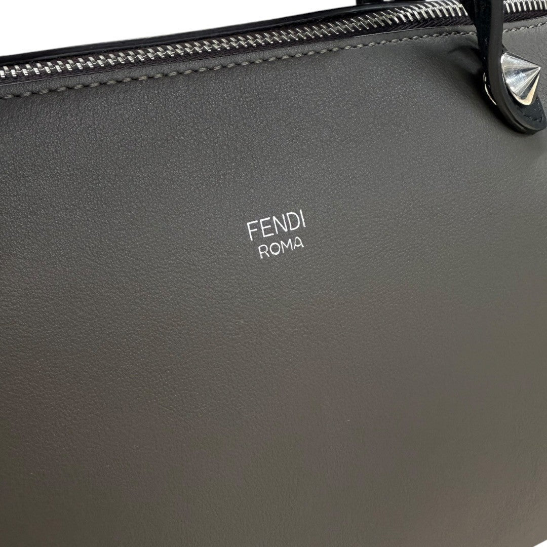 フェンディ バイザウェイ ショルダーバッグ ハンドバッグ レザー グレー 2way 斜めがけ