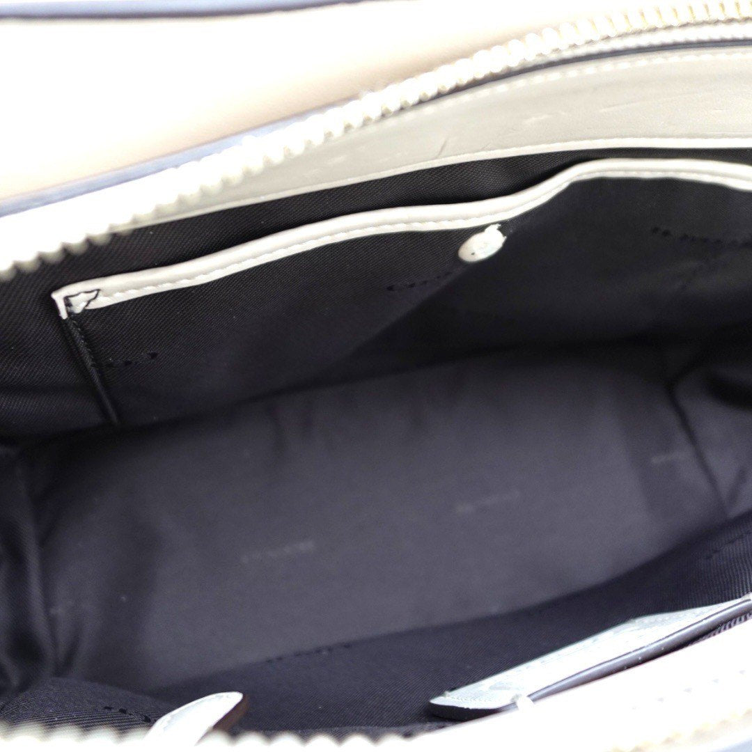 コーチ ショルダーバッグ 2WAYハンドバッグ シグネチャー ターンロック 白 ホワイト レディース