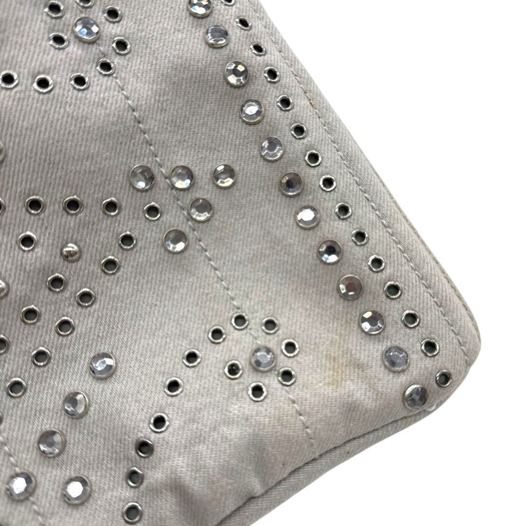 プラダ カナパ デニム カナパスタッズ トート ヌーブ グレー 2wayバッグ ショルダーバッグ ハンドバッグ