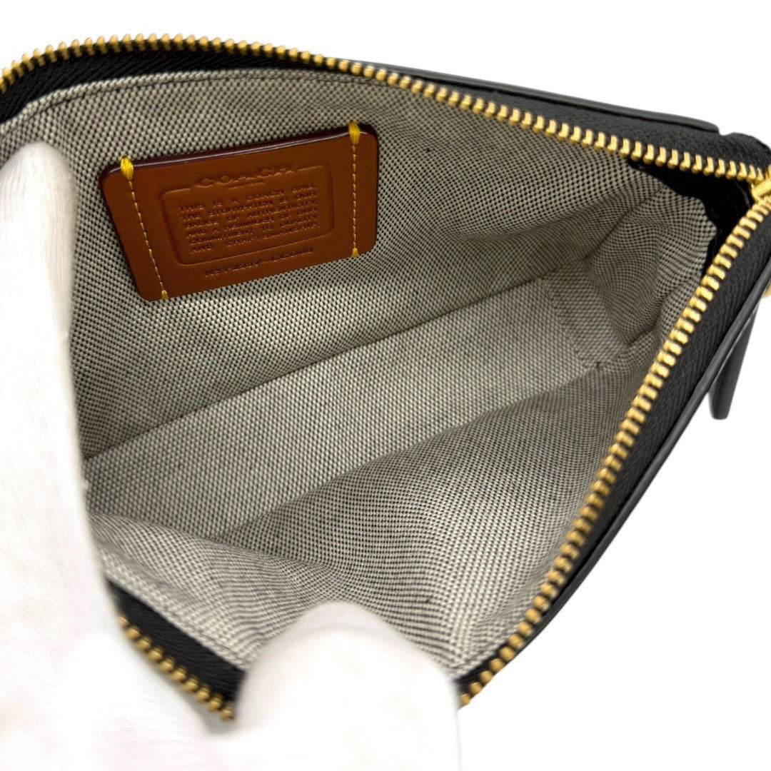 【極美品】コーチ プラザ バッグ 18 ハンドバッグ ショルダーバッグ アクセサリーポーチ ブラック レディース