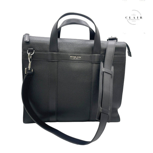 マイケルコース レザー トートバッグ MK 黒 ブラッ ク斜め掛け メッセンジャーバッグ 美品