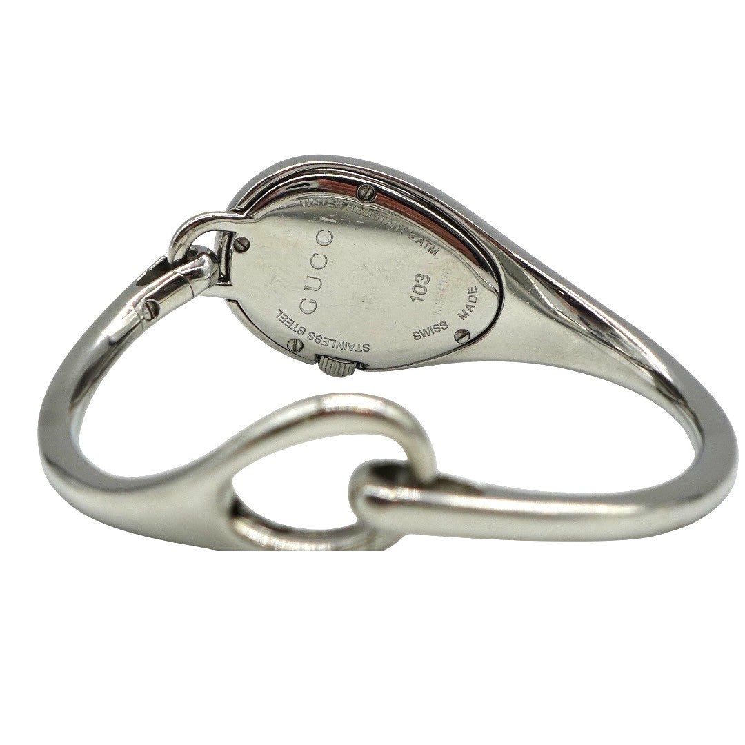 グッチ 時計 103 10364326  SS クォーツ 黒文字 グッチ腕時計