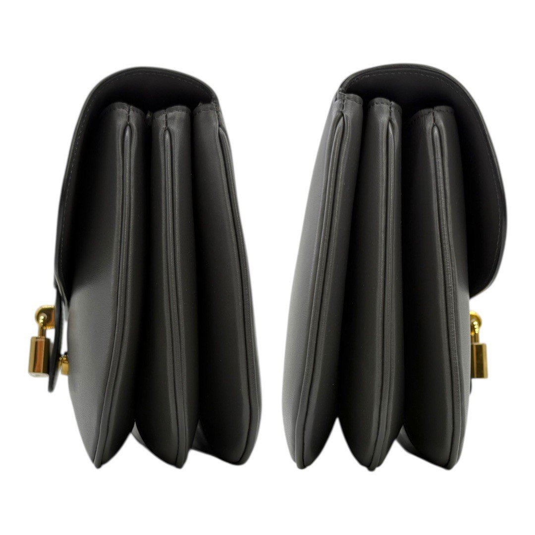 セリーヌ 斜め掛け ショルダーバッグ  ダブゥ バッグ レザーバッグ ポシェット グレー レディース