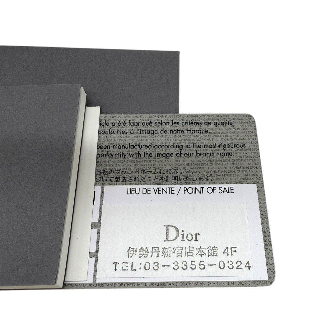 クリスチャンディオール ボビー ミディアム ショルダーバッグ 斜め掛けバッグ ボックスカーフ グレー ゴールド金具 レディース