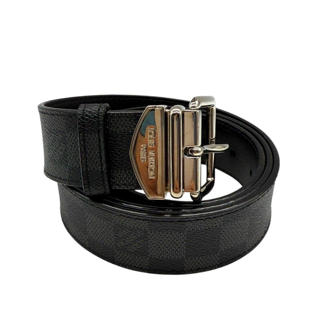 ルイ ヴィトン ベルト サンチュール シドニー ブラウン ダミエ エベヌ M9568  ウエストベルト ダミエキャンバス レザー メンズ