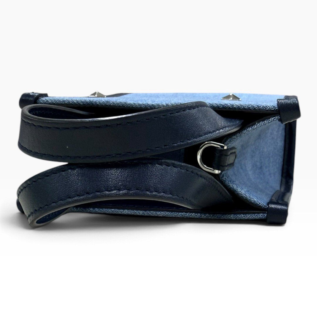 デニム×レザー 2WAY ハンドバッグ ジミーチュウ