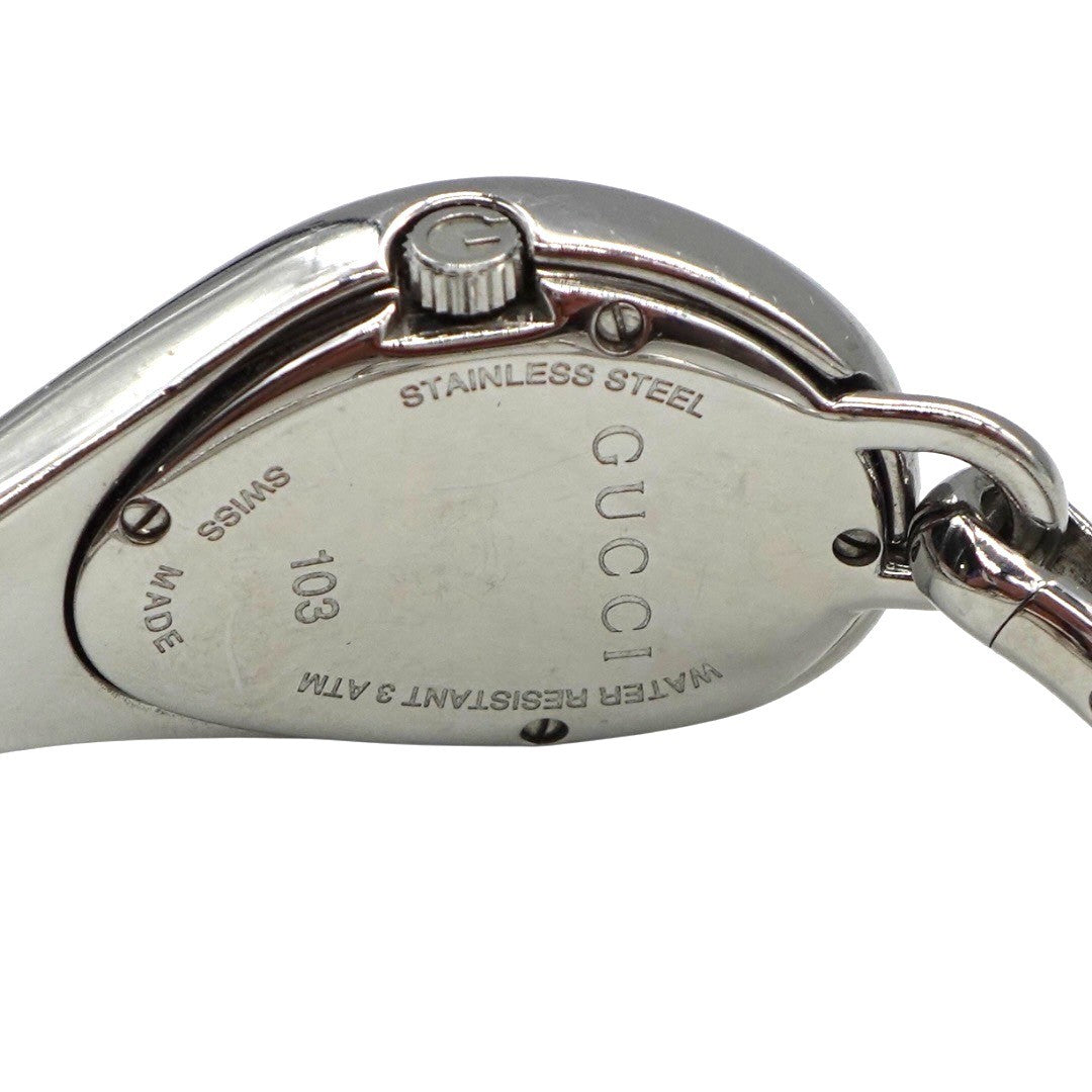 グッチ 時計 103 10364326  SS クォーツ 黒文字 グッチ腕時計