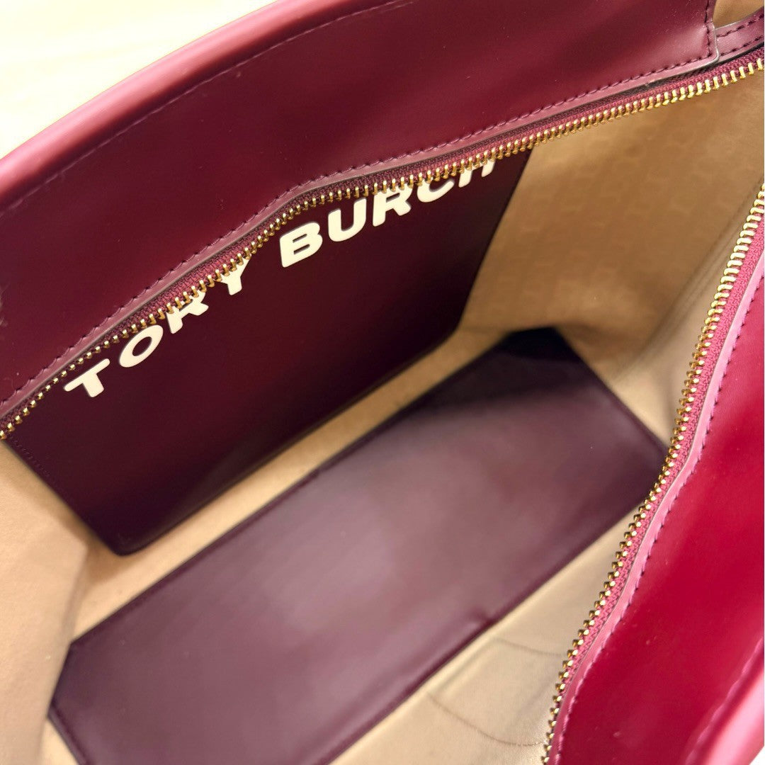 トリーバーチ ジェミニリンク トートバッグ 2way PVC レッド