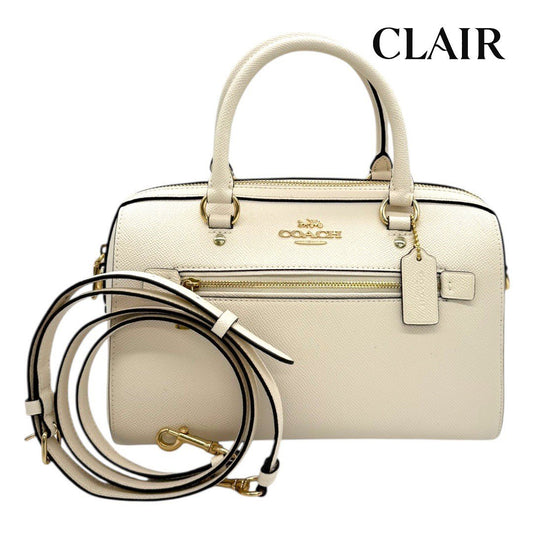 コーチ ハンドバッグ２WAYバッグ ショルダーバッグ レザー ホワイト レディース