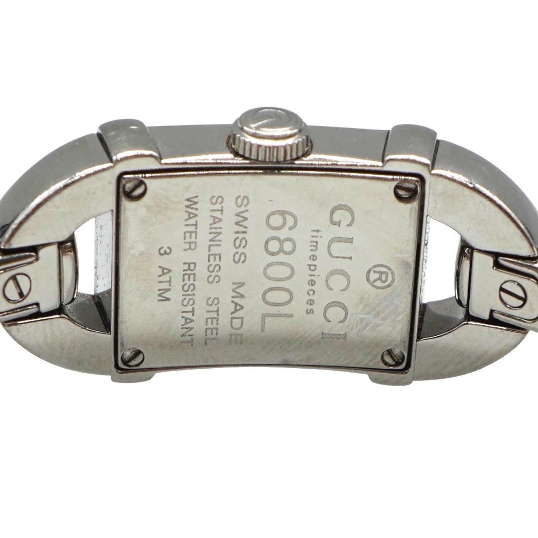 グッチ 腕時計 6800L ステンレススチール×バンブー クオーツ 文字盤 レディース グッチ時計